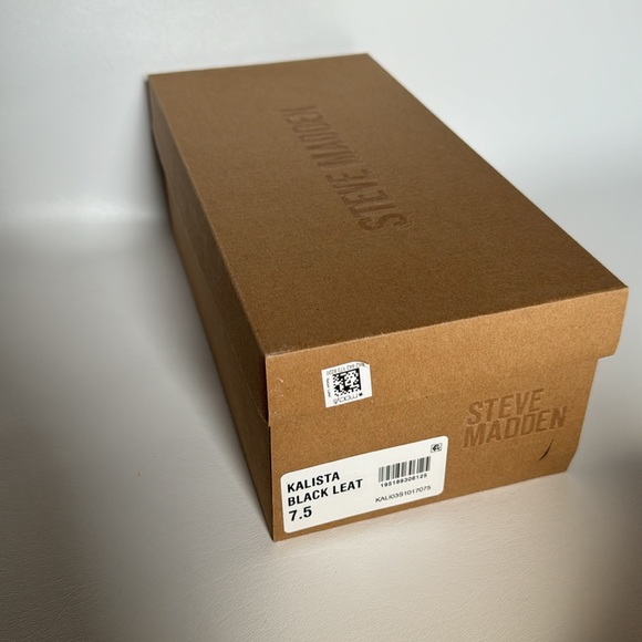 Steve Madden Womens Kalista Leather Quilted Flats - 7.5 Medium  / Black Leather - Picture 9 of 9